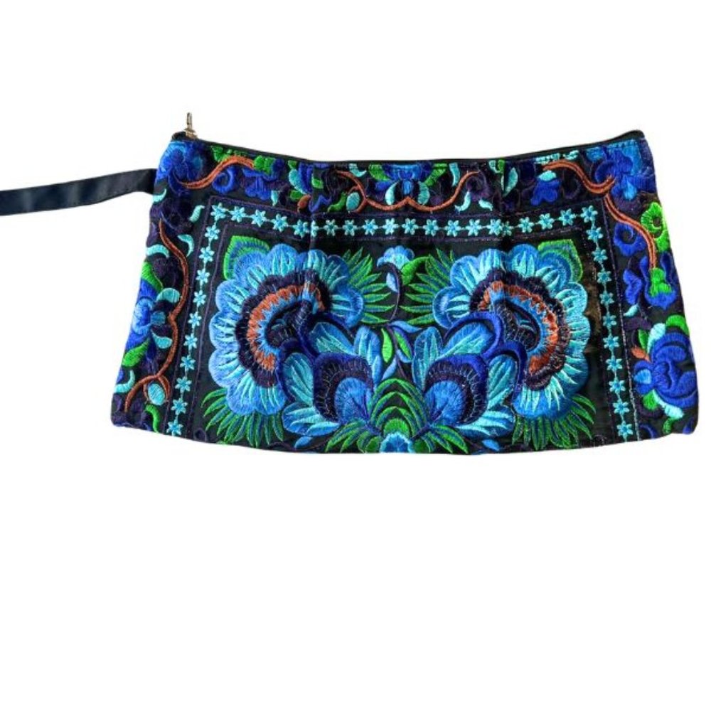 Thai Hand Crafted Artisan Embroidered Clutch